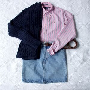 Pink Stripe Ralph Lauren Oxford